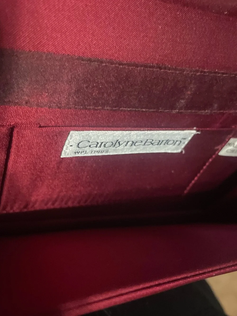 Carolyne Barton Red Velvet purse with Rosette Trim